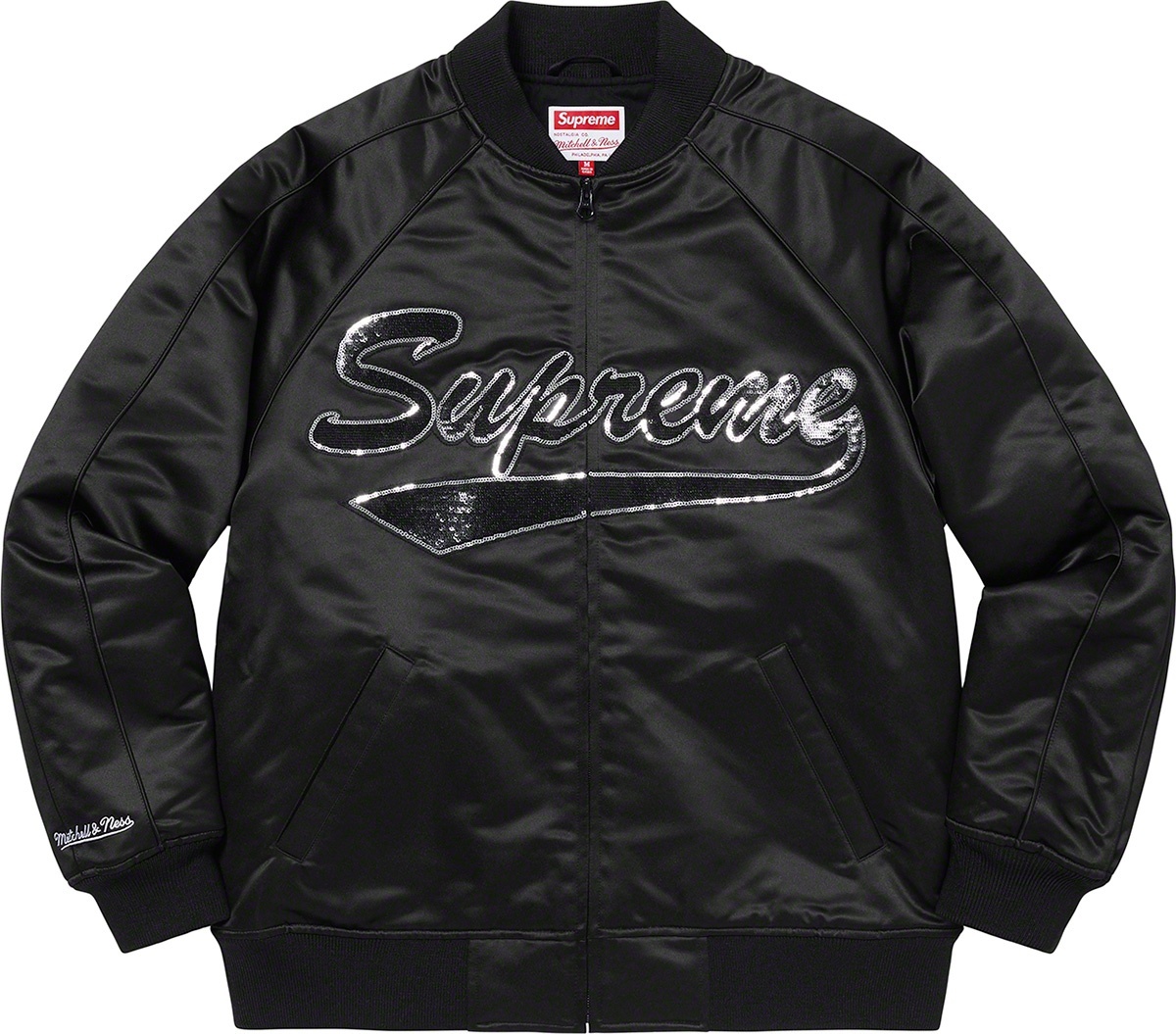 Supreme®/Mitchell & Ness® Sequin Logo Varsity Jacket view 4